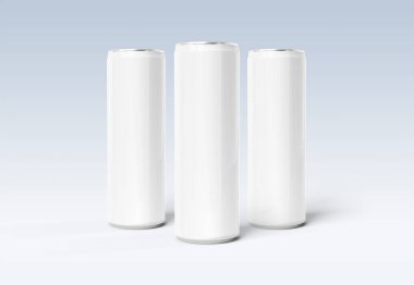 Boş ince soda mockup gri arka plan üzerinde 3d render izole olabilir