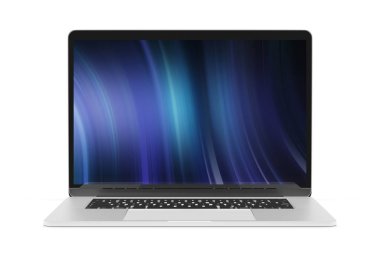 Modern dizüstü mockup önden görünüm 3d render izole