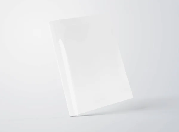 Blanco Tijdschrift Mockup Witte Achtergrond Rendering — Stockfoto