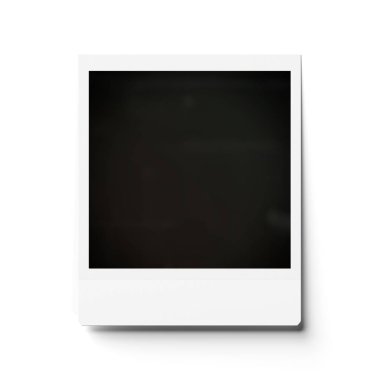 Beyaz arka plan üzerinde 3d render izole boş an fotoğraf mockup