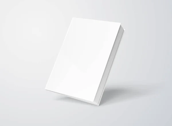 Blank Hardcover Book Mockup Floating White Background Rendering — Stock Photo, Image