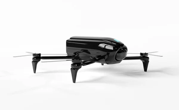Drone Moderno Isolado Fundo Branco Renderização — Fotografia de Stock