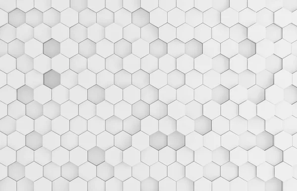 Hexagones Abstraits Blancs Motif Fond Rendu — Photo