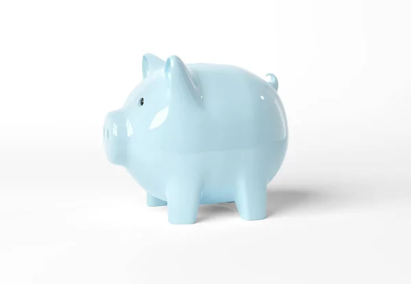 Piggy Bank Makett Elszigetelt Fehér Background Leképezés — Stock Fotó