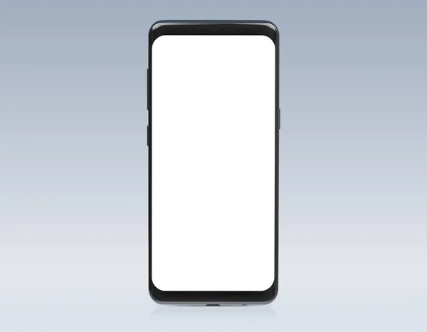 Moderne Smartphone Attrappe Isoliert Auf Grauem Hintergrund Rendering — Stockfoto