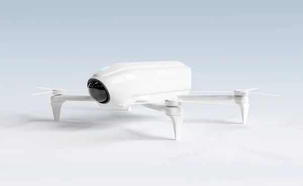 Moderní Drony Izolované Šedém Pozadí Vykreslování — Stock fotografie