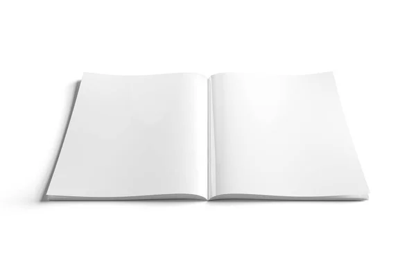 Blank Magazine Mockup White Background Rendering — Stock Photo, Image