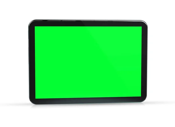 Moderno Tablet Mockup Isolado Fundo Branco Renderização — Fotografia de Stock