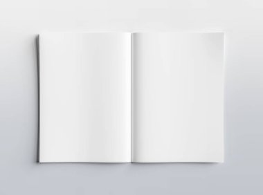 İzole beyaz açık dergi mockup Grey 3d render