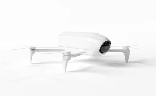 Moderna drone isolerad på vit 3d-rendering — Stockfoto