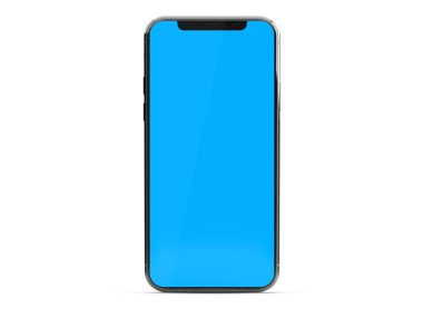 Modern smartphone mockup beyaz 3d render izole