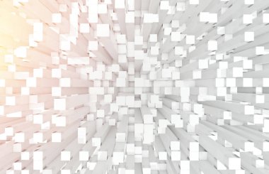 Parlak beyaz ve renkli soyut kareler arka plan deseni 3