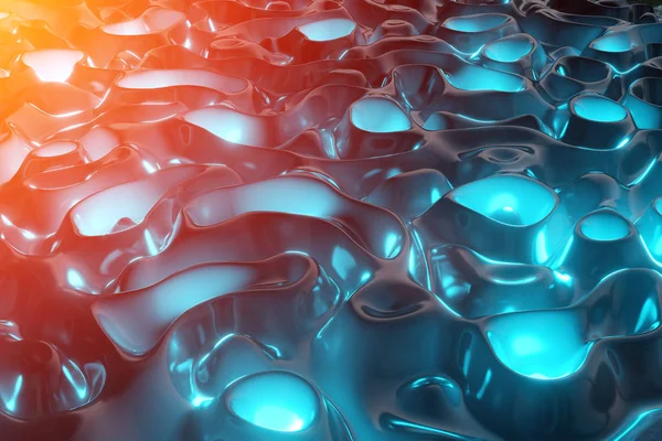Motifs abstraits de texture liquide ondulée rendu 3D — Photo