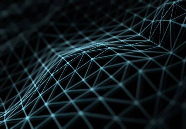 Αφηρημένη ψηφιακού δικτύου σύνδεσης με 3d καθιστούν σκούρο φόντο — Φωτογραφία Αρχείου