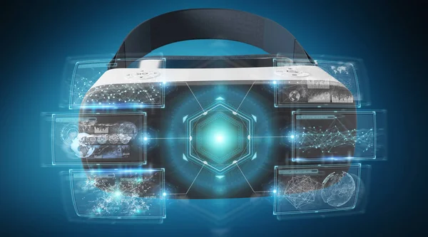 Realidad virtual gafas tecnología ilustración 3D renderizado — Foto de Stock