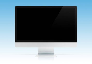 Modern bilgisayar monitörü mockup izole 3d render
