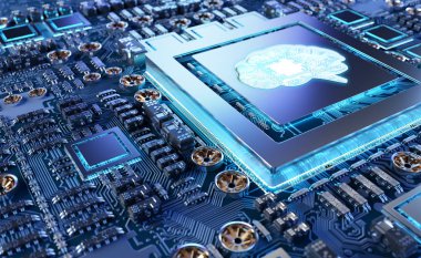 Modern bir Gpu kartı 3d render yapay zeka