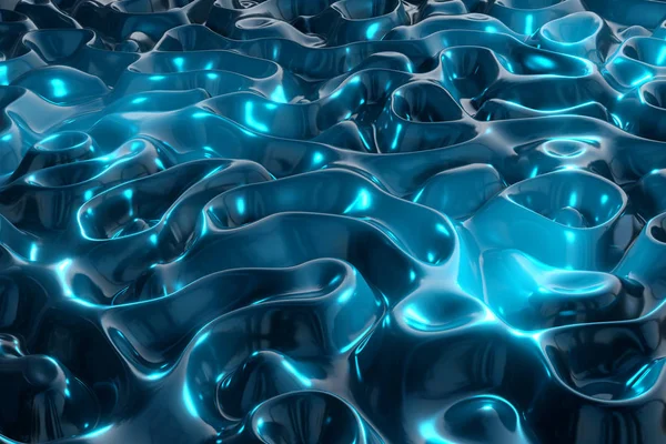 Abstrakte wellenförmige flüssige Texturmuster 3D-Rendering — Stockfoto
