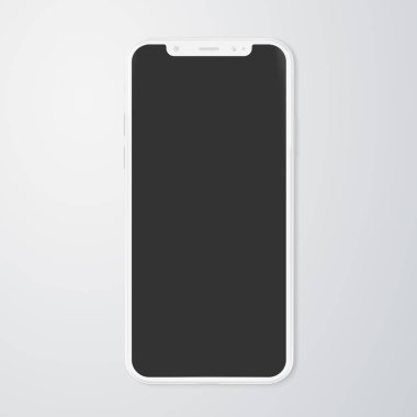 Beyaz modern smartphone mockup beyaz 3d render izole