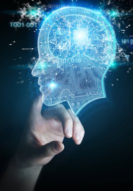 Yapay zeka 3d render oluşturma iş kadını