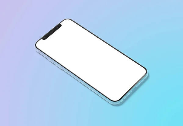 Modern smartphone mockup on gradient background 3D rendering — Stock Photo, Image