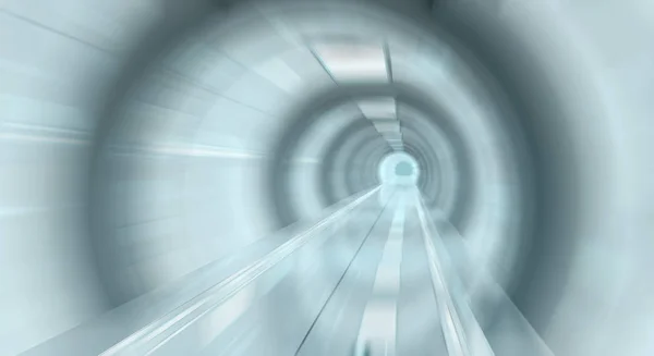 Effetto zoom astratto su uno sfondo luminoso del tunnel con traffico l — Foto Stock