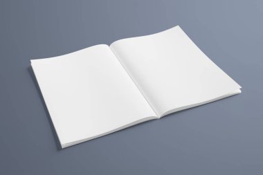 İzole beyaz açık dergi mockup Grey 3d render