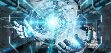 Beyaz robot e ile yenilenebilir ve sürdürülebilir eko enerji oluşturma