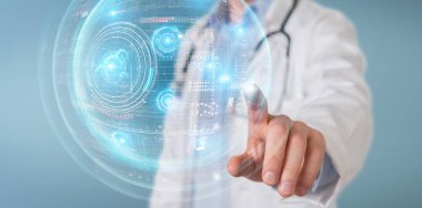 Veri 3d re ile dijital teknolojik arayüz kullanarak Bilim adamı