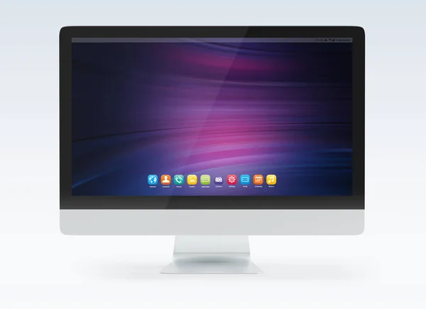 Modern computer monitor mockup isolated 3d rendering — Stock Photo, Image