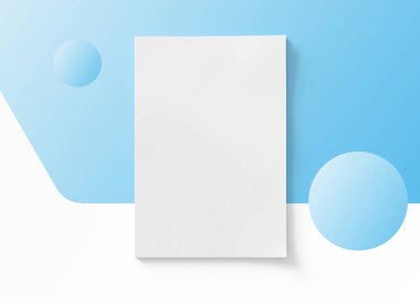 Dergi kapağı mockup grafik arka plan 3d renderin izole