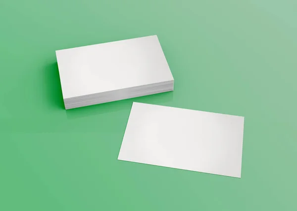 Business card mockup isolated 3d rendering — Stock Photo, Image
