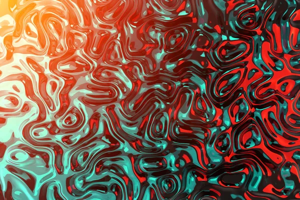 Abstract wavy liquid texture patterns 3D rendering — Stock Photo, Image