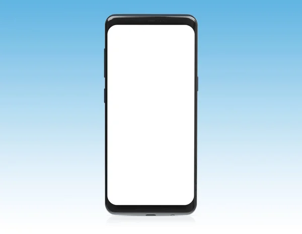 Moderna smartphone mockup isolerad på vit 3d-rendering — Stockfoto