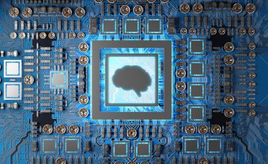 Modern bir Gpu kartı 3d render yapay zeka