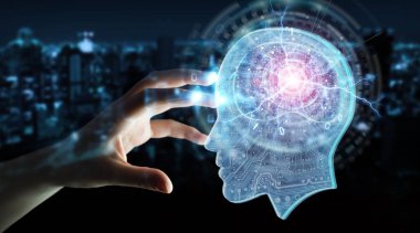 Yapay zeka 3d render oluşturma iş kadını