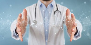 Noktalı kayan dijital ağ bağlantılarını kullanan bilim adamı