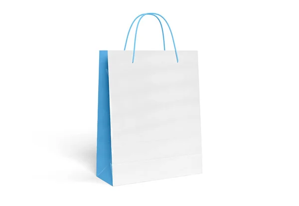 Makieta pusta torba na zakupy na białym tle renderowania 3d — Zdjęcie stockowe