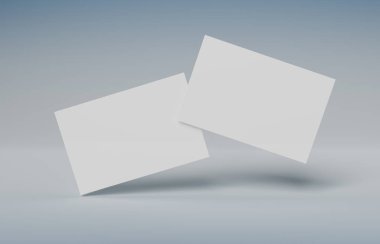 Kartvizit mockup izole 3d render yüzen