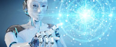 Beyaz robot e ile yenilenebilir ve sürdürülebilir eko enerji oluşturma