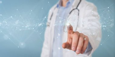 Noktalı kayan dijital ağ bağlantılarını kullanan bilim adamı