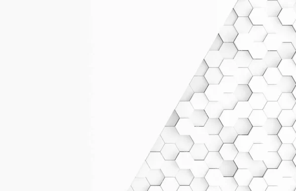 白い hexagone 背景パターン 3 d レンダリング — ストック写真