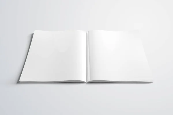 Mockup de revista A4 em branco na renderização 3D branca — Fotografia de Stock