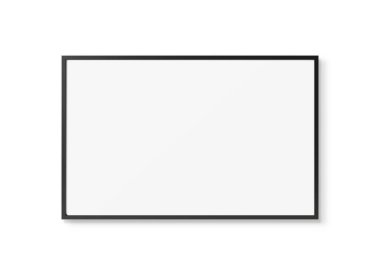 Duvar arka plan 3d render siyah dikdörtgen ahşap çerçeve