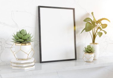 Siyah çerçeve planı ile parlak iç beyaz Shelve üzerinde eğilme