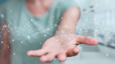 Nokta ve l ile kayan dijital ağ bağlantıları kullanarak Kadın