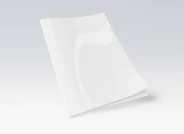 Geïsoleerde witte tijdschrift cover mockup op grijs 3D rendering — Stockfoto