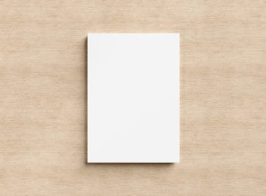 Boş ciltli kitap mockup Wood 3d render