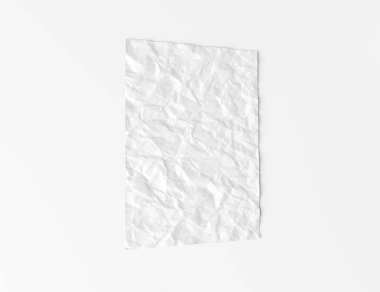 Beyaz arka planda izole edilmiş poster mockup 3D render