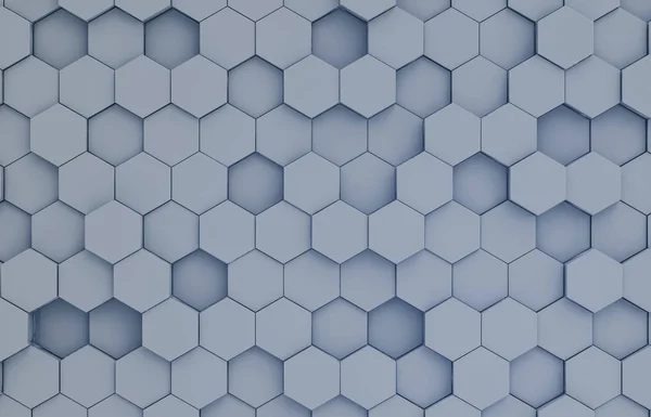 Hexagones gris motif de fond rendu 3D — Photo